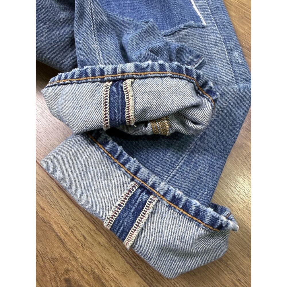 Polo Ralph Lauren Avery Boyfriend Jeans Selvedge Patch Distressed Crop Size 25 - Picture 13 of 16